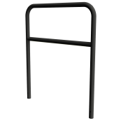 Tubular bracket made of tubular steel |  48 x 2.5 mm | with crossbar | and LED light strip | for casting in concrete